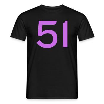 51 - Men's T-Shirt - black - Front - AI Model Male 178 light (178cm)