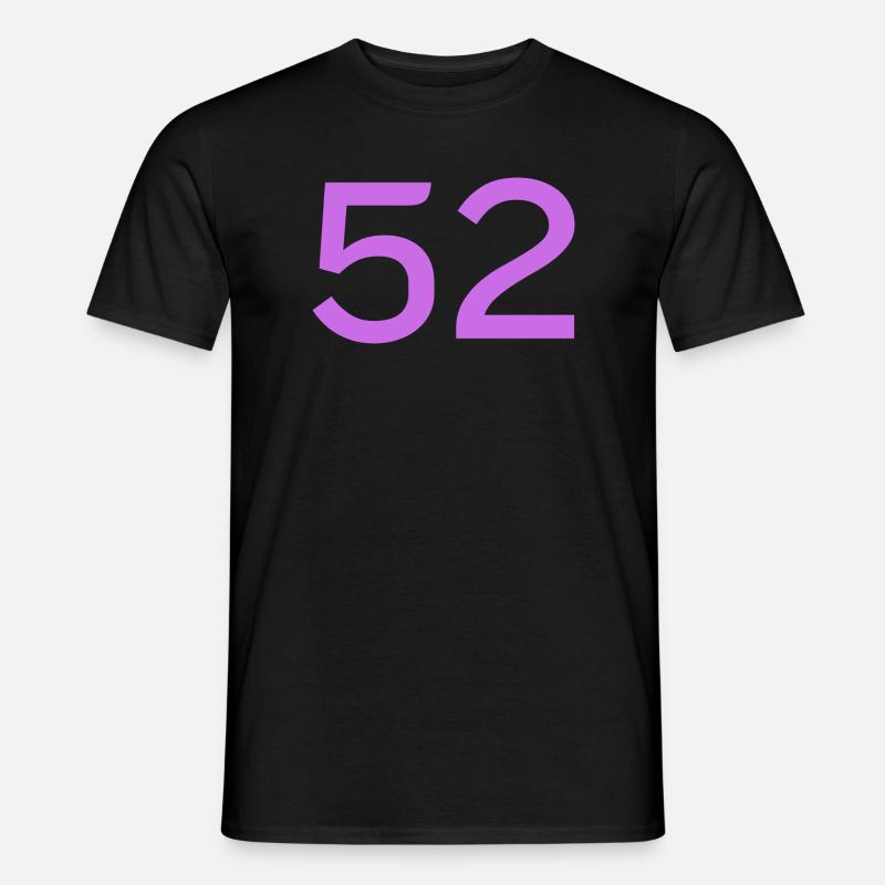 52 - Männer T-Shirt - Schwarz