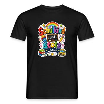 Schulkind 2026 Einschulung 2026 Schulanfang - Männer T-Shirt - Schwarz - Vorne - AI Model Male 178 light (178cm)
