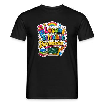 Schulkind 2026 Einschulung 2026 Schulanfang - Männer T-Shirt - Schwarz - Vorne - AI Model Male 178 light (178cm)