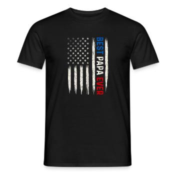 Meilleur Papa Père Famille Grand-père Grand-père - T-shirt homme - noir - Devant - AI Model Male 178 light (178cm)