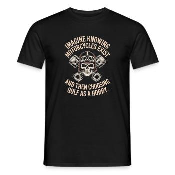 Motorcycles Exist Chopper Motorcycle Rider Biker - Men's T-Shirt - black - Front - AI Model Male 178 light (178cm)