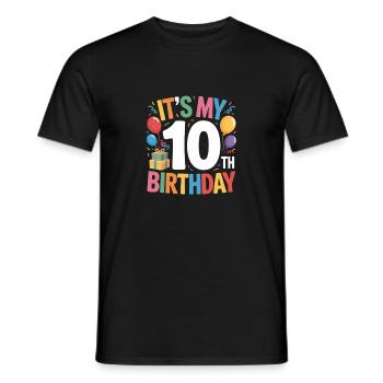 10th birthday - Männer T-Shirt - Schwarz - Vorne - AI Model Male 178 light (178cm)