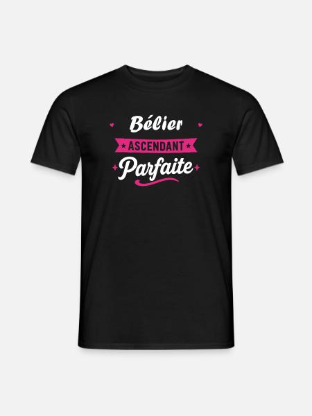 Bélier Ascendant Parfaite - T-shirt homme - noir