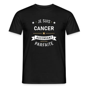 Ascendant Cancer Parfaite - T-shirt homme - noir - Devant - AI Model Male 178 light (178cm)