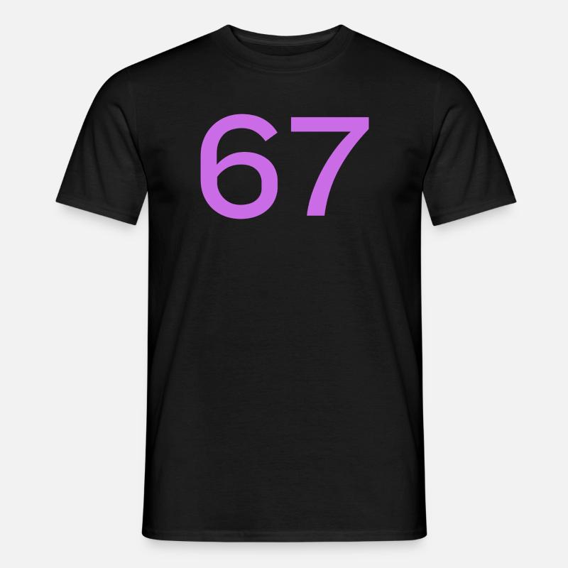67 - Männer T-Shirt - Schwarz