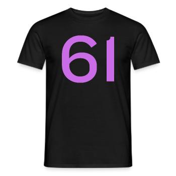 61 - Men's T-Shirt - black - Front - AI Model Male 178 light (178cm)