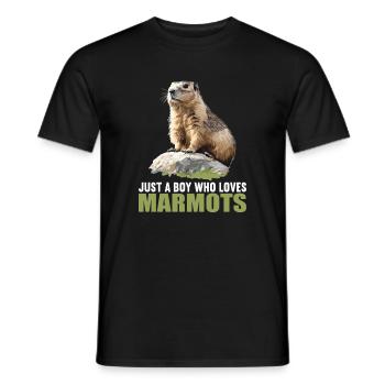 Marmottes Marmotte - T-shirt homme - noir - Devant - AI Model Male 178 light (178cm)