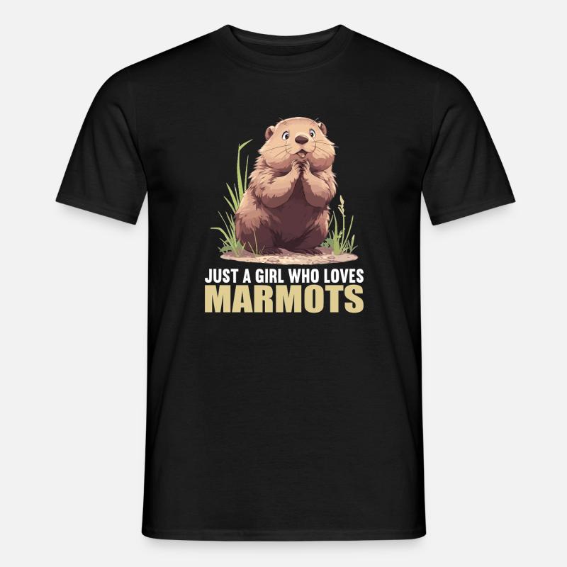 Murmeltiere Murmeltier - Männer T-Shirt - Schwarz