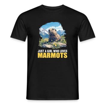 Marmottes Marmotte - T-shirt homme - noir - Devant - AI Model Male 178 light (178cm)
