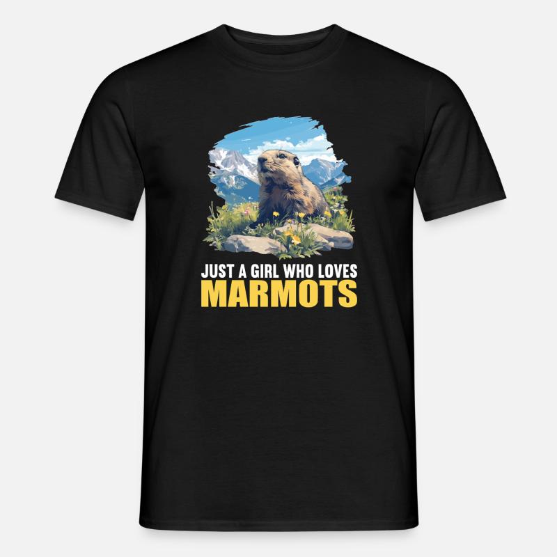 Murmeltiere Murmeltier - Männer T-Shirt - Schwarz