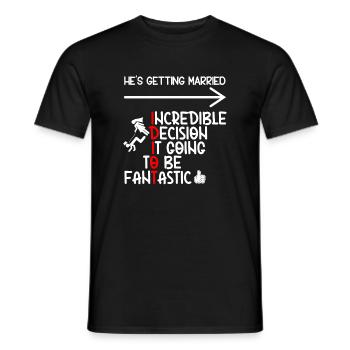 Idiot de célibataire drôle - T-shirt homme - noir - Devant - AI Model Male 178 light (178cm)