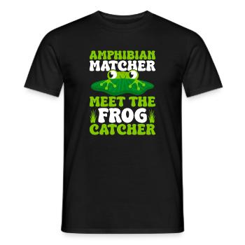 Attrapeur de grenouilles, Apparieur d’amphibiens, rencontrez la grenouille - T-shirt homme - noir - Devant - AI Model Male 178 light (178cm)