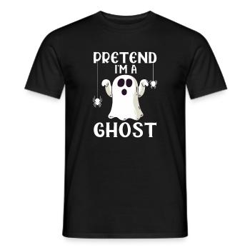 Pretend I Am a Ghost - Men's T-Shirt - black - Front - AI Model Male 178 light (178cm)