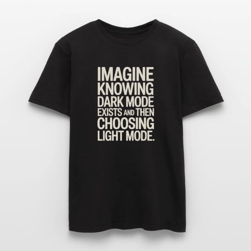 Le mode sombre existe Programmeur IT Nerd Coder Office T-shirt homme