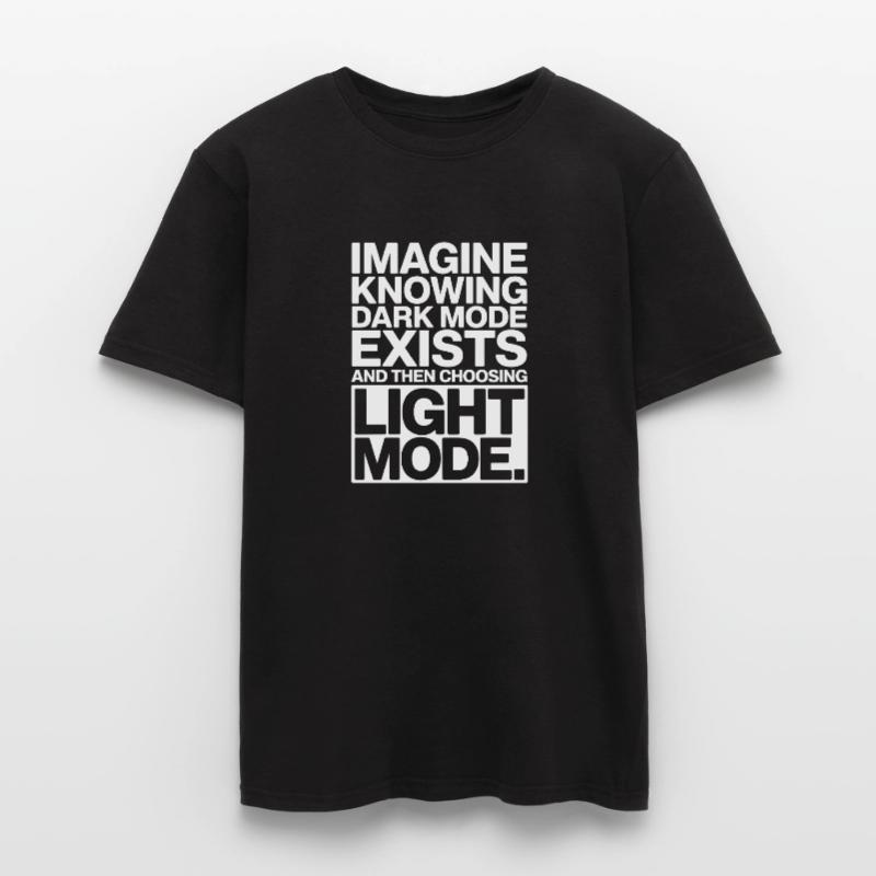 Le mode sombre existe Programmeur IT Nerd Coder Office T-shirt homme