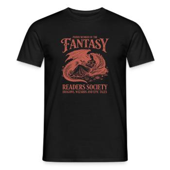 Phantastische Leser-Gesellschaft Drachen fantasy - Männer T-Shirt - Schwarz - Vorne - AI Model Male 178 light (178cm)