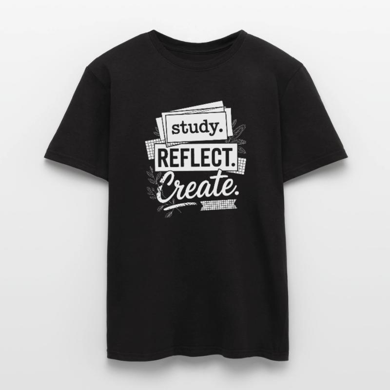 Study Reflect Create Motivational Typography Men's T-Shirt
