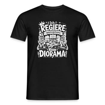 Ich regiere wenigstens mein Diorama - Männer T-Shirt - Schwarz - Vorne - AI Model Male 178 light (178cm)