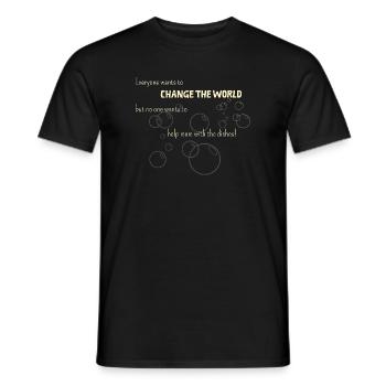 Weltverbesserer mit mangelder Mutterliebe ;) - Männer T-Shirt - Schwarz - Vorne - AI Model Male 178 light (178cm)