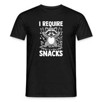J’ai besoin de snacks poubelle Panda Raccoon - T-shirt homme - noir - Devant - AI Model Male 178 light (178cm)