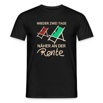 Wieder Tag näher an der Rente - Männer T-Shirt - Schwarz - Vorne - AI Model Male 178 light (178cm)