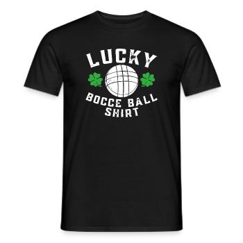 Lucky Bocce Ball Shirt - Men's T-Shirt - black - Front - AI Model Male 178 light (178cm)