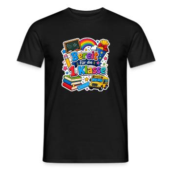 Schulkind 2026 Einschulung 2026 Schulanfang - Männer T-Shirt - Schwarz - Vorne - AI Model Male 178 light (178cm)