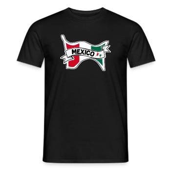 Mexico Mexikanische Flagge  - Männer T-Shirt - Schwarz - Vorne - AI Model Male 178 light (178cm)