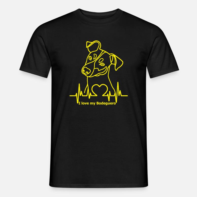 Bodeguero mit Herzschlag - Männer T-Shirt - Schwarz