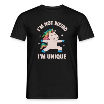 Je ne suis pas bizarre, je suis unique - T-shirt homme - noir - Devant - AI Model Male 178 light (178cm)