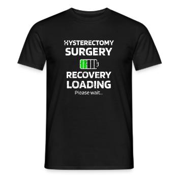 Hysterektomie-Erholung Lade-Tee - Männer T-Shirt - Schwarz - Vorne - AI Model Male 178 light (178cm)