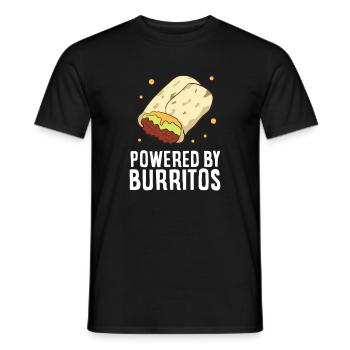 Angetrieben von Burritos - Männer T-Shirt - Schwarz - Vorne - AI Model Male 178 light (178cm)