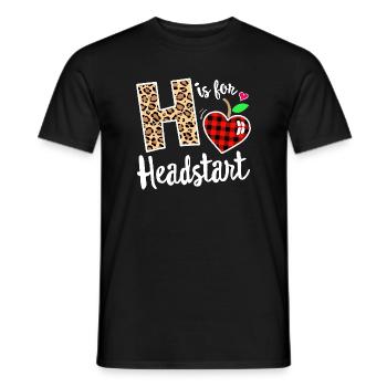 Headstart Leopard H Karoherz - Männer T-Shirt - Schwarz - Vorne - AI Model Male 178 light (178cm)