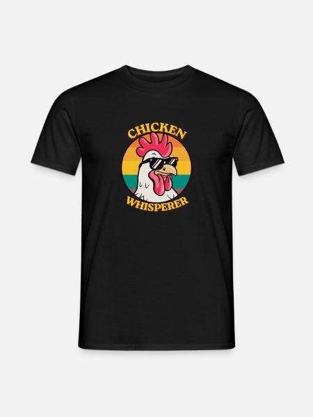 Chicken Whisperer Funny Chicken Lover Farm - Men's T-Shirt - black