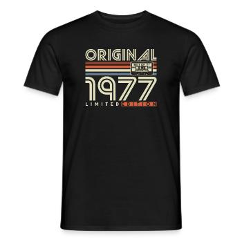 1977 Vintage Vintage Rétro Cadeau d’anniversaire - T-shirt homme - noir - Devant - AI Model Male 178 light (178cm)