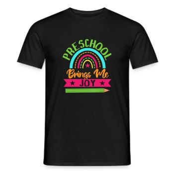 Maître de maternelle m’apporte de la joie Maître de maternelle - T-shirt homme - noir - Devant - AI Model Male 178 light (178cm)
