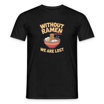Ramen japanische Nudelsuppe Geschenk - Männer T-Shirt - Schwarz - Vorne - AI Model Male 178 light (178cm)