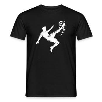 Fallrückzieher Fussball Silhouette - Männer T-Shirt - Schwarz - Vorne - AI Model Male 178 light (178cm)