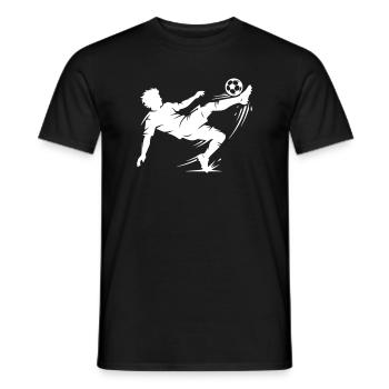 Fallrückzieher Fussball Silhouette - Männer T-Shirt - Schwarz - Vorne - AI Model Male 178 light (178cm)