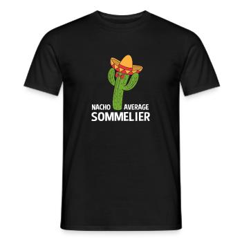 Sommelier du vin - T-shirt homme - noir - Devant - AI Model Male 178 light (178cm)