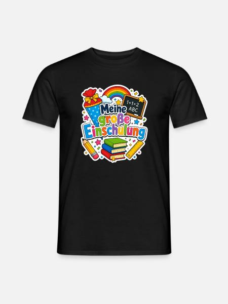 Schulkind 2026 Einschulung 2026 Schulanfang - Männer T-Shirt - Schwarz