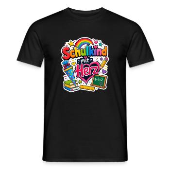 Schulkind 2026 Einschulung 2026 Schulanfang - Männer T-Shirt - Schwarz - Vorne - AI Model Male 178 light (178cm)