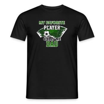 Soccer Dad Gift My Favorite Player Calls Me Dad - Men's T-Shirt - black - Front - AI Model Male 178 light (178cm)