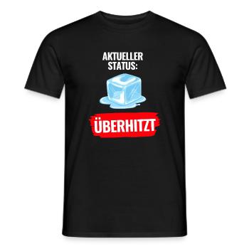 Aktueller Status Überhitzt T-Shirt Sommer - Männer T-Shirt - Schwarz - Vorne - AI Model Male 178 light (178cm)