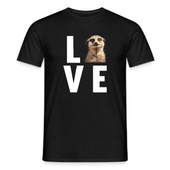 Meerkat Erdmännchen - Männer T-Shirt - Schwarz - Vorne - AI Model Male 178 light (178cm)