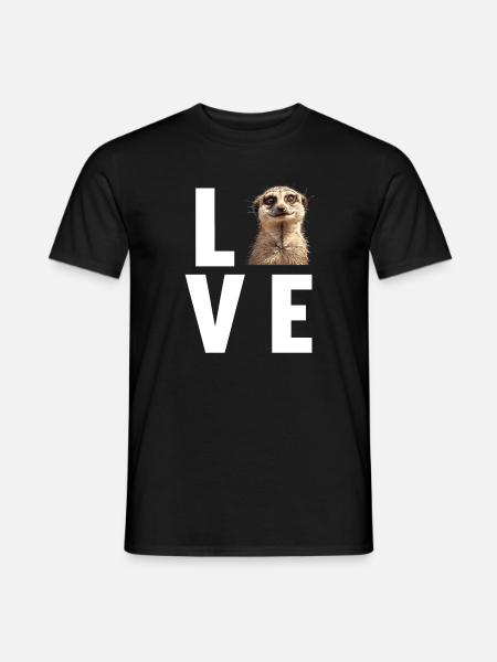 Suricate Erdmännchen - T-shirt homme - noir