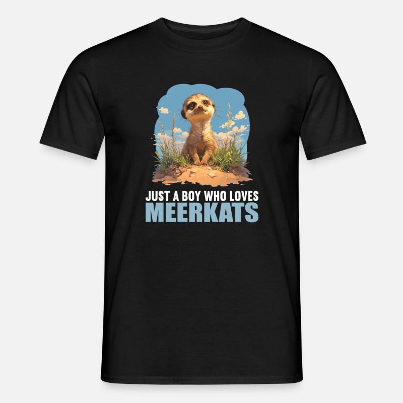 Suricate Erdmännchen - T-shirt homme - noir