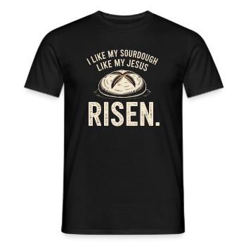 Aufgegangenes Sauerteig-Glaubens-Tee - Männer T-Shirt - Schwarz - Vorne - AI Model Male 178 light (178cm)
