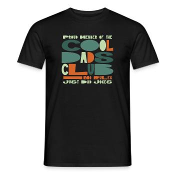Cool Dads Club - Papa Vatertag Geschenk - Männer T-Shirt - Schwarz - Vorne - AI Model Male 178 light (178cm)